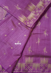 Lavender Purple - Raaga - Premium Raw Mango silk saree with stylish buttas and border