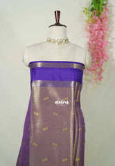 Golden Mustard Olive Green - Kanimozhi - Premium Soft Tissue Silk Saree with Rettapet Border - Best for Wedding Functions