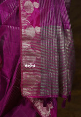 Magenta Pink - Raaga Premium Semi tussar with Vaira Oosi Weaving Body - Perfect for Festive Wear