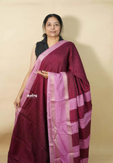 Winered - Premium vasundra printed silk with rettapet border