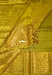 Coffee Podi Brown - Meenakshi - Light Weight Pure Silk Cotton Saree Rudraksham, Annam Buttas With Big Traditional Getti Border Contrast Pallu and Blouse - Perfect for Wedding Functions