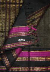 Sandal Beige - Meenakshi - Meenakshi - Light Weight Pure Silk Cotton Saree Laksham Buttas in Checks Body with Rettapet Border - Perfect for Wedding Functions