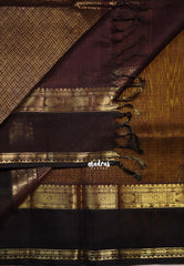 Greenish Yellow - Meenakshi - Light Weight Pure Silk Cotton Saree Muthu Kattam Mayil Border Contrast Pallu and Blouse - Perfect for Wedding Functions