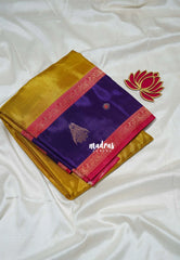 Golden Mustard - Swara – Grandeur Pure Viscose Silk Saree with Bird & Butta Border Contrast Pallu and Blouse - Best for Diwali Festive | Wedding Functions