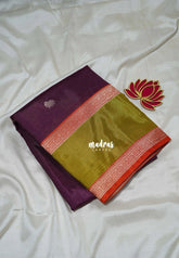 Wine Purple - Swara – Grandeur Pure Viscose Silk Saree Elephant Buttas & Rettapet Border with Contrast Pallu and Blouse - Best for Diwali Festive | Wedding Functions