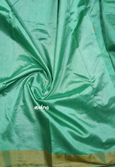Teal Green - Raaga - Lightweight Semi tussar kantha stitch weaving body