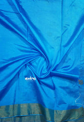Soap Blue - Raaga - Lightweight Semi tussar kantha stitch weaving body