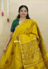Magic Mustard Yellow - Raaga - Semi Tussar Saree Thread Weaving  Buttas with Tiny Border