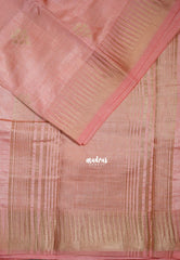Dual Shade Peach Glow - Raaga - Semi Tussar with Temple Border - Best for Small Functions