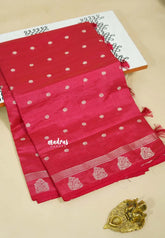 Queen's Pink - Raaga - Lightweight Semi tussar saree with buttas and small border