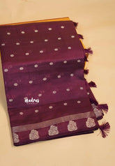 Winered - Raaga - Lightweight Semi tussar saree with buttas and small border