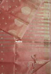 Peach Glow - Raaga - Lightweight Semi tussar with Jute Texture - Best for Small Functions