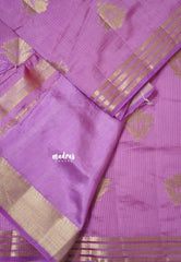 Lavender - Raaga - Lightweight Semi tussar saree with multilne border