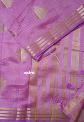 Lavender - Raaga - Lightweight Semi tussar saree with multilne border