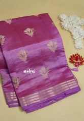 Lavender - Raaga - Lightweight Semi tussar saree with multilne border