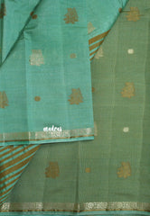 Light Sea Green - Raaga - Semi Tussar and Tiny Border with Floral and Buttas - Best for Gifting
