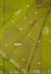 Sap Green - Raaga - Semi Tussar Saree Thread Weaving Buttas with Tiny Border