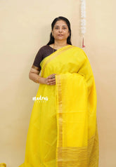 Lemon yellow - Shalini Premium kota silk with Ghiccha pallu