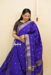 Thendral - Kanchi semi silk Nayanthara inspired borders and buttas - Purple
