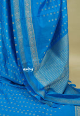 Blue Muse - Raaga - Premium Raw Mango silk saree with Rettabeta Border and Buttas