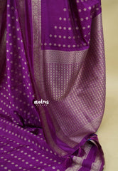 Magenta Purple - Raaga - Premium Raw Mango silk saree with Rettabeta Border and Buttas