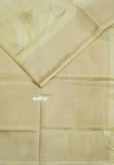 Ivory Cream - Raaga - Raw Mango Tussar Silk with Trendy buttas and Getti Border with piping