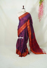 Dual Shade Magenta - Ready to Wear Stitched Sico Gadwal Semi Silk Saree with Contrast Pallu and Blouse - Best for Wedding Functions