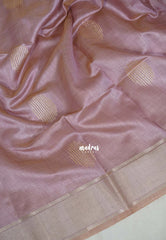 Soft Onion Pink - Roopa - Premium Chappa semi Tussar with Madhupani Prints - Perfect for Small Functions