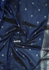 Dark Pista Green - Roopa - Premium Chappa semi Tussar with temple border - Best for Elegant Style