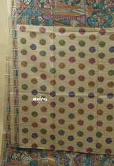 Honey Brown - Roopa  - Premium Tussar Silk with Kalamkari Depiction