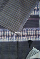 Lavender Grey - Roopa - Premium Chappa semi Tussar Silk with Checks Weaving - Perfect for Office Wear