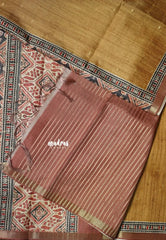 Magic Mustard - Rukmani - Premium Tussar Silk with Zari Buttas Rich pallu and blouse - Perfect for tea party