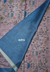 Mauve Onion Pink - Rukmani - Premium Tussar Silk with Embroidery Border and Warli Prints - Best for Evening Functions | Casual Occasions