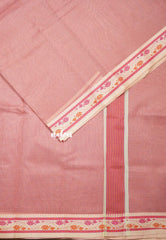 Rust Peach - Shalini Plain Kota Silk Saree with Thread Weaving Border - Perfect for Office Wear