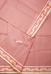 Rust Peach - Shalini Plain Kota Silk Saree with Thread Weaving Border - Perfect for Office Wear