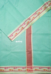 Seafoam Green - Shalini Plain Kota Silk Saree with Thread Weaving Border - Perfect for Office Wear