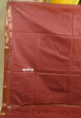 Brick Brown - Shalini Premium kota silk and Giccha Pallu with Tissue Small Boder