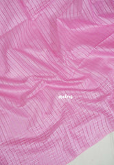Rose Pink - Sithara - Tussar Saree Thread Line Weaving Body with Contrast Pallu and Blouse - Best for Office Wear | Casual Wear