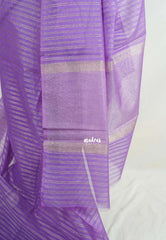 Lavender Purple - Soft Banarasi Tissue Silk Saree - Perfect for Night Functions
