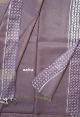 Muted Lavender - Soft Tissue khadi with kalamkari blouse combo