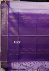 Lavender Purple - Soft Tissue khadi zari Border