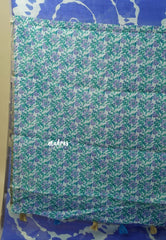 Lavender Blue - Soft linen cotton saree with Shibori Pritns