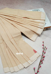 Beige - Baby Soft mul cotton with weaving buttas