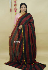 Black with Maroon - Soft Mul cotton candy pop multicolor without blouse