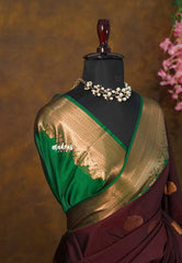 Royal Coffee Bean - Sowbhagya Gift silk – Soft Silk Elegance Saree with Rich Pallu and Blouse - Perfect for Festive Celebration