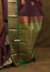 Royal Coffee Bean - Sowbhagya Gift silk – Soft Silk Elegance Saree with Rich Pallu and Blouse - Perfect for Festive Celebration