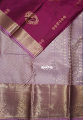 Beet Pink - Sowbhagya Gift silk – Soft Silk Elegance Saree Mango Border & Weaving Buttas with Contrast Pallu and Blouse - Perfect for Festive Celebration