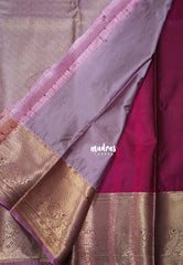 Beet Pink - Sowbhagya Gift silk – Soft Silk Elegance Saree Mango Border & Weaving Buttas with Contrast Pallu and Blouse - Perfect for Festive Celebration
