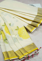 Halfwhite - Sowmiya - Organic Bamboo Cotton Digital prints with tissue border