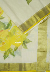 Halfwhite - Sowmiya - Organic Bamboo Cotton Digital prints with tissue border